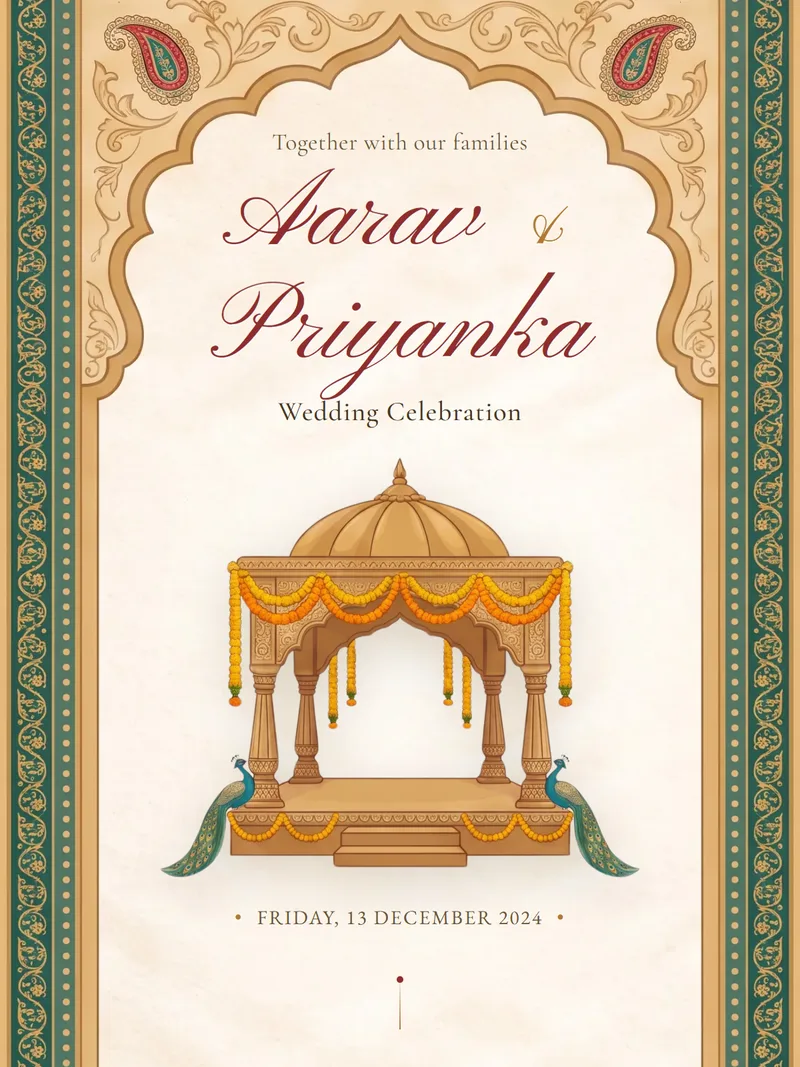 Wedding Invite - Rajwada Heritage wedding invitation design